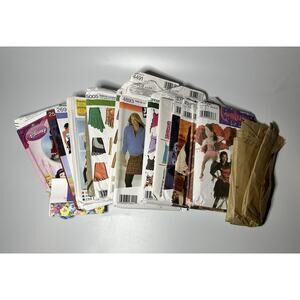 Large Lot Of 14 Vintage Sewing Patterns For Clothes & Crafts Mixed Cut & Uncut
